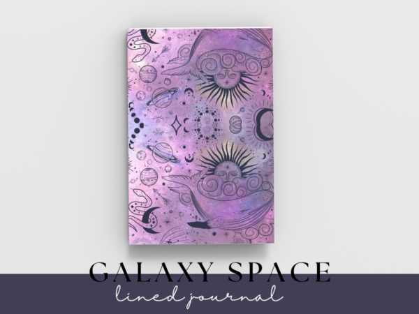 Galaxy Space Lined Journal
