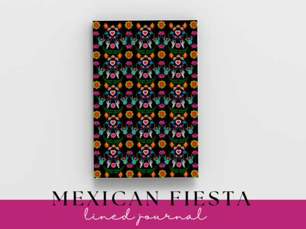 Mexican Fiesta Flowers Lined Journal