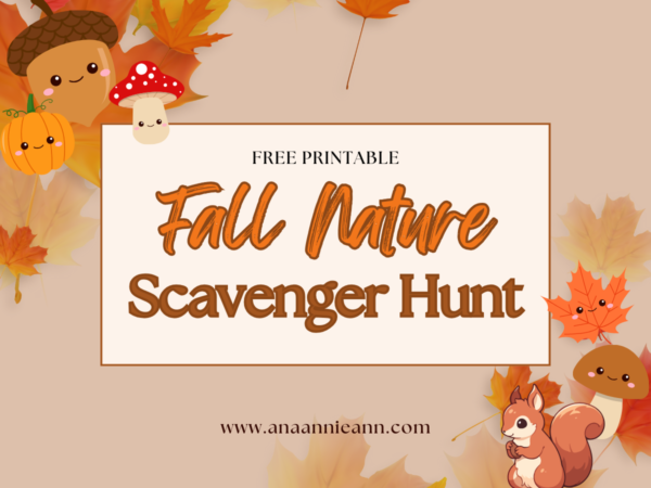 Fall Nature Scavenger Hunt Printable