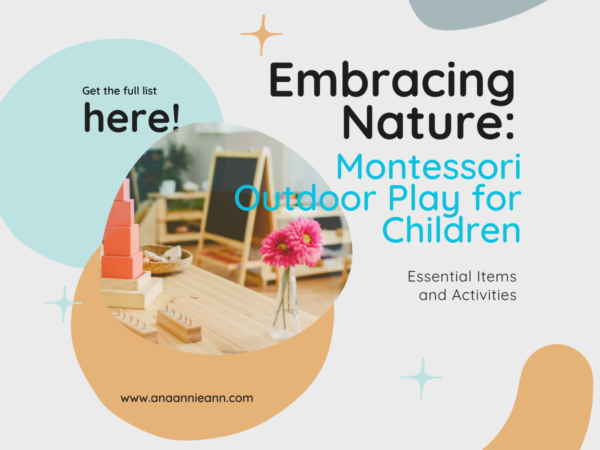 Embracing Nature: Montessori Outdoor Play for Children